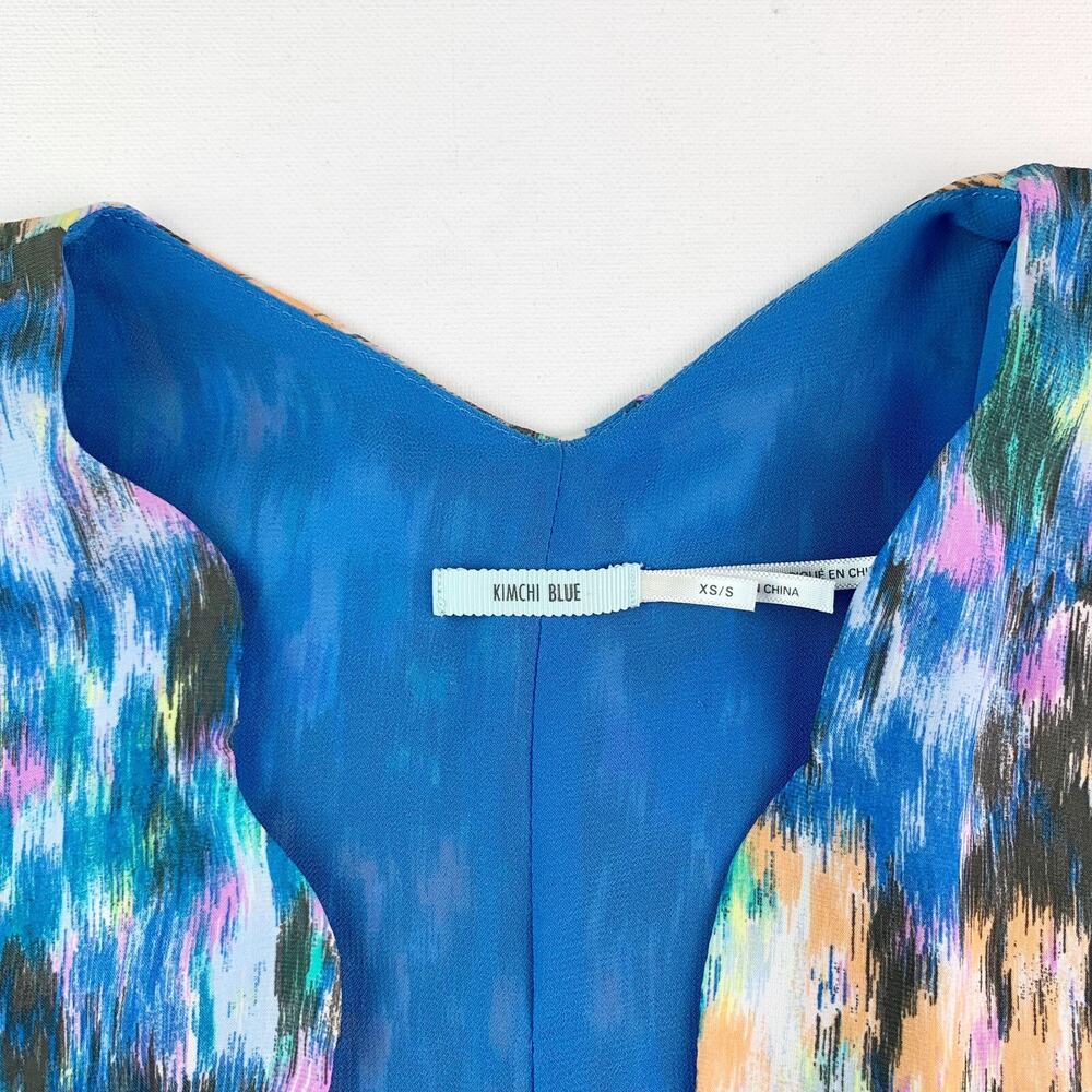 Kimchi Blue Floral Kimono Scallop Edge Open Front Top Cover Up Women's XS S - Picture 5 of 8
